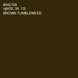 #34270A - Brown Tumbleweed Color Image